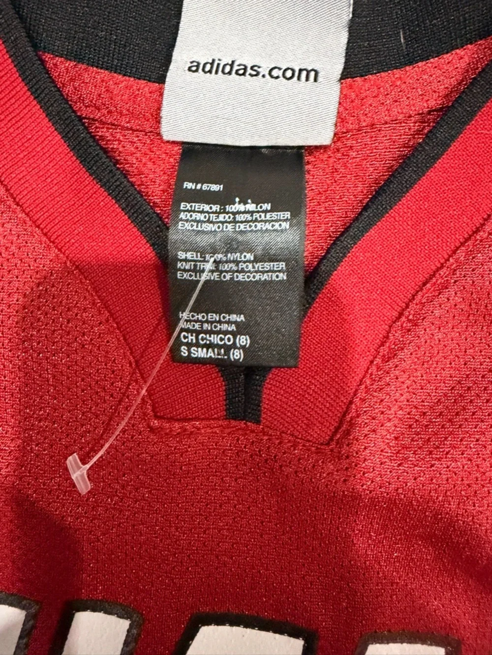 adidas Red and Black Miami Kids Basketball Jersey